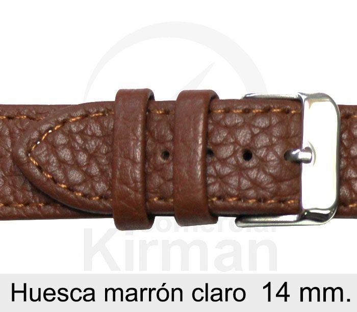 Correa Reloj Piel 14x75/115mm 131127MC Huesca Marrón Cierre Hebilla Acero