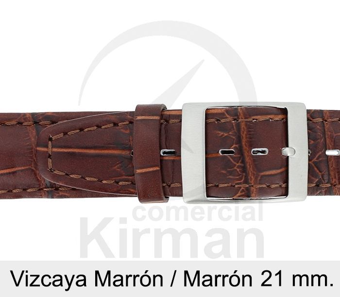 Correa Reloj Piel 20x75/120mm139120M-M A Coruńa Negra Cierre Hebilla