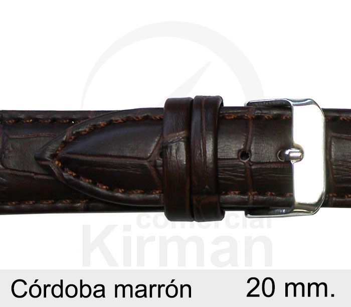 Correa Reloj Piel 20x80/120mm 134115M Córdoba Marrón Cierre Hebilla