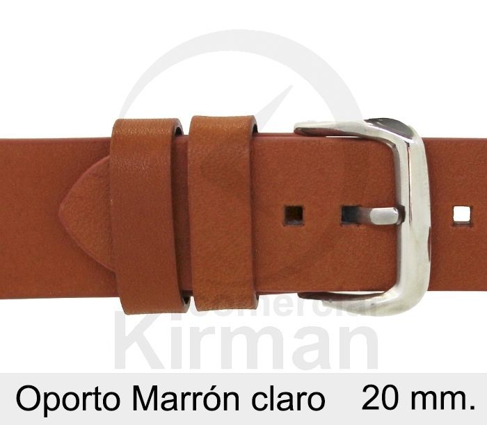 Correa Reloj Piel 20x80/120mm134140MC Oporto Marrón Claro Cierre Hebilla