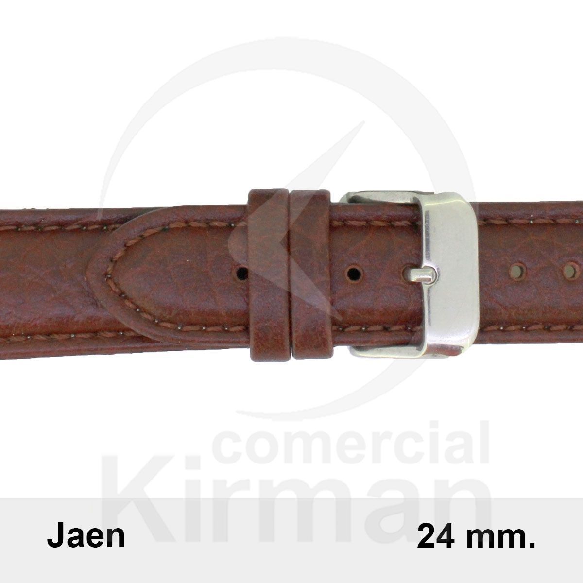 Correa Reloj Piel 24x80/120mm 140132M Jaén Marrón Cierre Hebilla