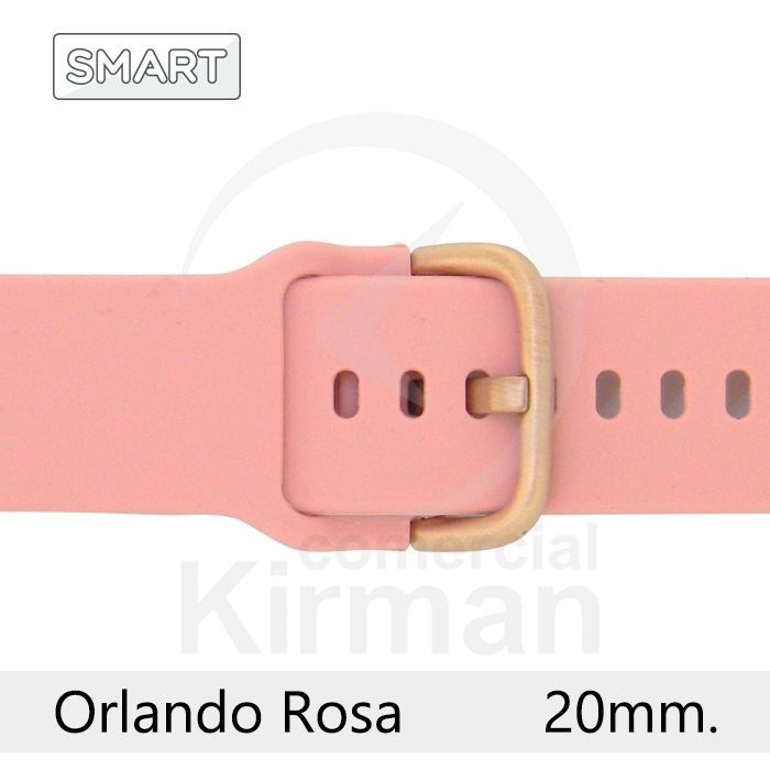Correa Reloj Silicona 20mm 135164/20RO Smart Orlando Rosa Cierre Hebilla