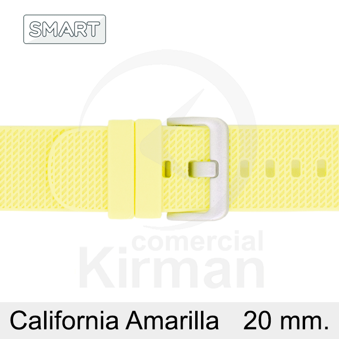 Correa Reloj Silicona 20mm 135166/20AM Smart California amarilla Cierre Hebilla
