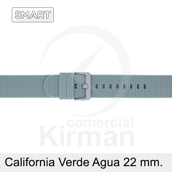 Correa Reloj Silicona 22mm 135166/22VA Smart California Verde Agua Cierre Hebilla