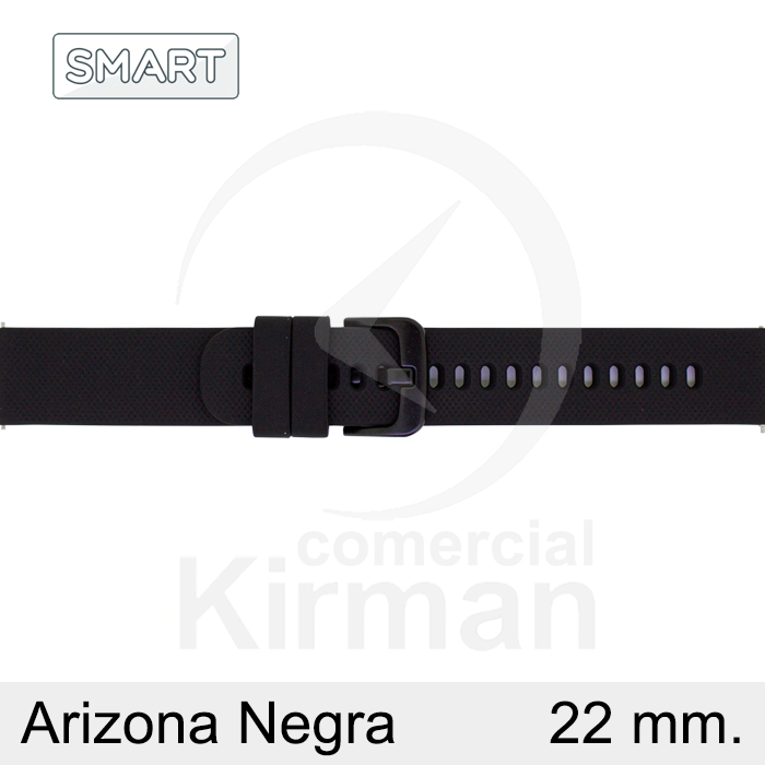 Correa Reloj Silicona 22mm 135167/22N Smart Arizona Negra Cierre Hebilla