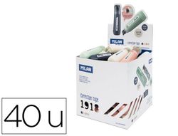 Corrector milan cinta 5 mm x 6 m cilindrico serie 1918 expositor de 40 unidades