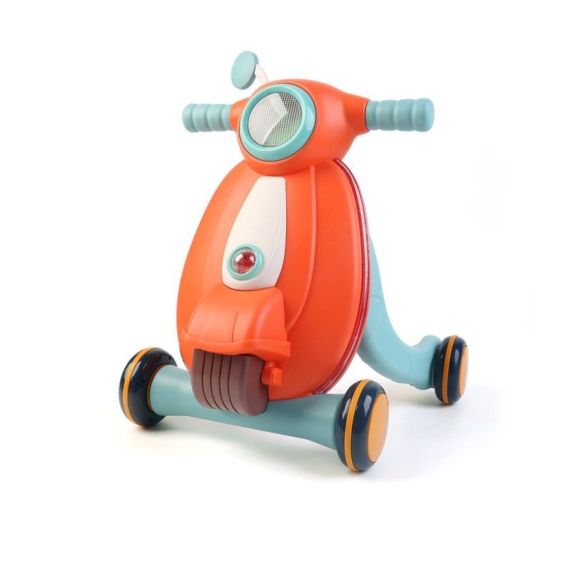 Correpasillos de polietileno en naranja y azul, 43 x 45 x 52 cm | Baby Walker