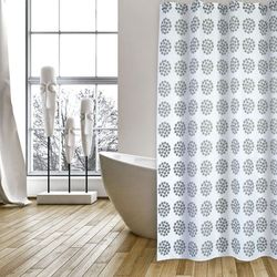 Cortina baño poliéster HABITEX Cortina Baño Poliest.180X200 Begonia Gri
