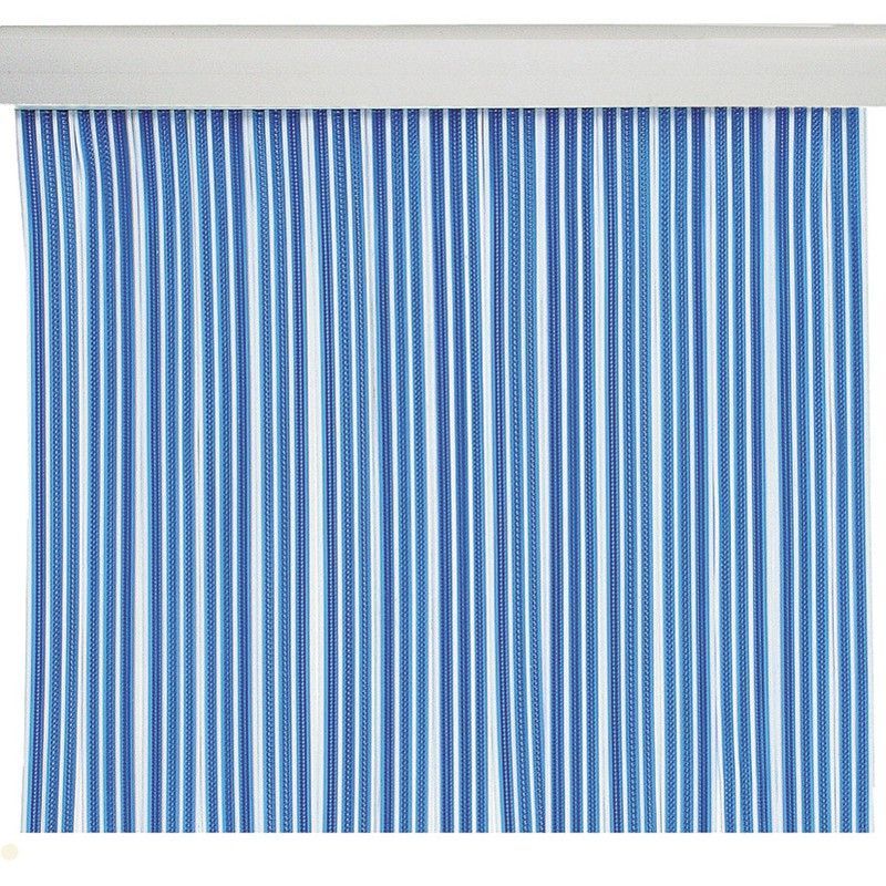 Cortina de cintas plásticas. Cortina De Puerta Cinta Azul 90X210 Cm