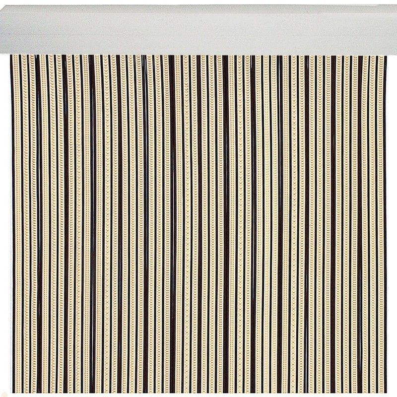 Cortina de cintas plásticas. Cortina De Puerta Cinta Marfil 90X210 Cm