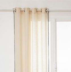 Cortina de lino beige 130x260cm