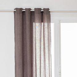 Cortina de lino gris 130x260cm