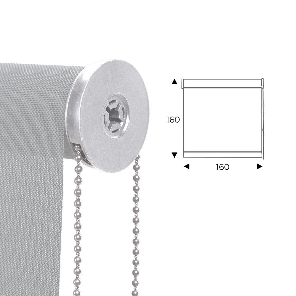 Cortina Enrollable 160 cm Ancho  x  160 cm Alto - Color Perla Con Mecanico Blanco