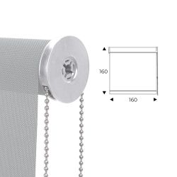 Cortina Enrollable 160 cm Ancho  x  160 cm Alto - Color Perla Con Mecanico Blanco