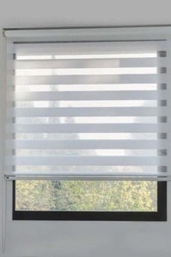 Cortina enrollable Zebra Blanca