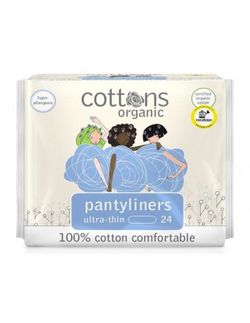 Cottons Organic Organic Pantyliners Salvaslips 100% Algodón 24u