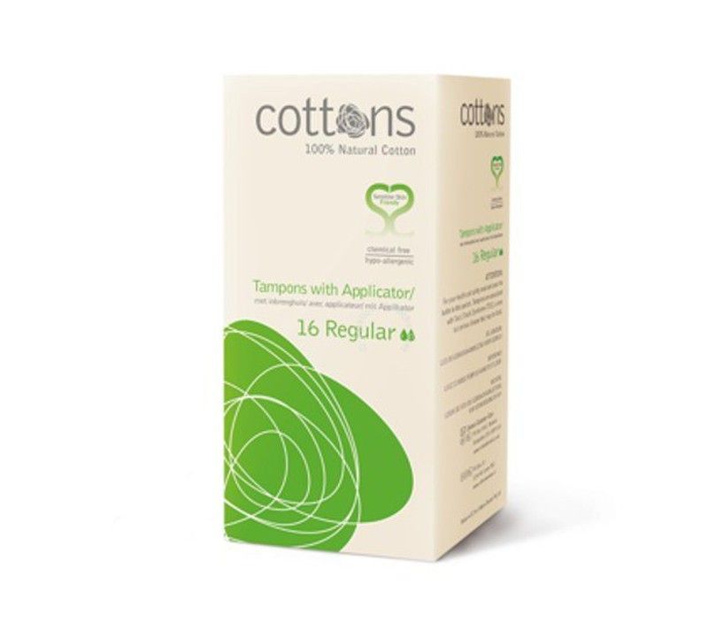 Cottons Tampones Regular C/Aplicador 16 Unidades