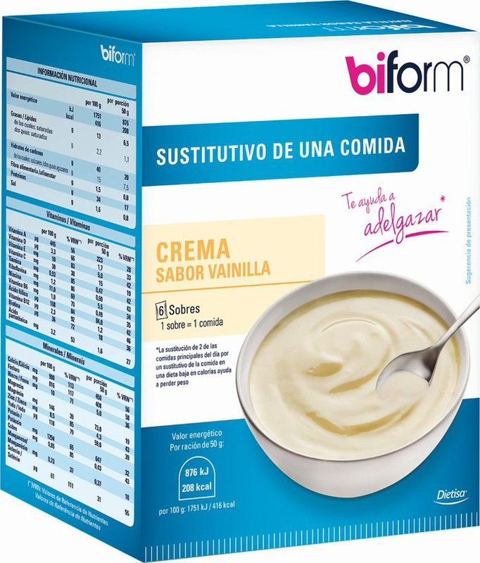 Crema Biform Vainilla 6 sobres Dielisa