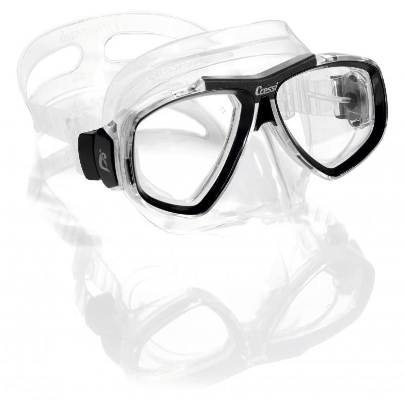 Cressi - Máscara Focus, Transparente – Negro