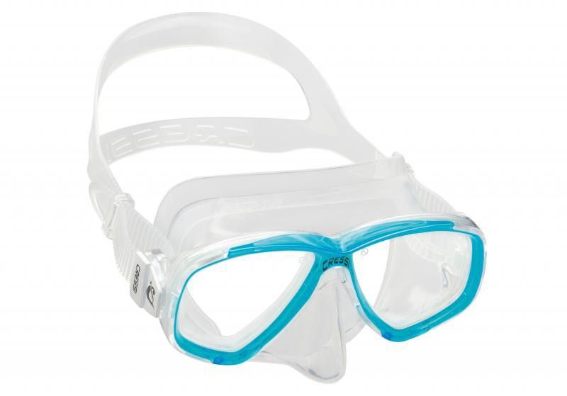 Cressi – Máscara Perla, Transparente/Aguamarina