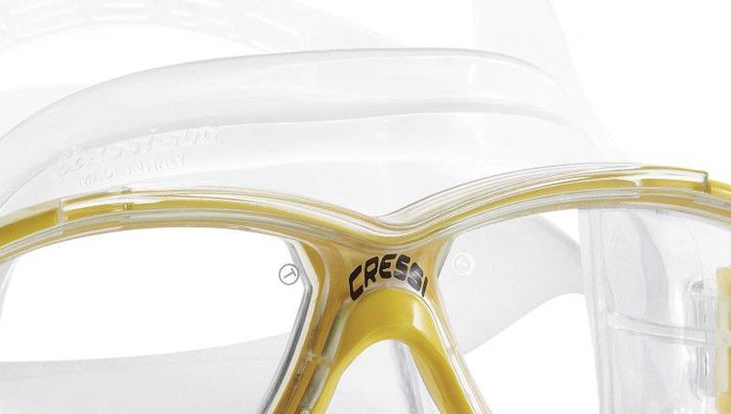 Cressi – Máscara Perla, Transparente/Amarilla