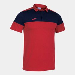 Crew V Short Sleeve Polo Red Navy
