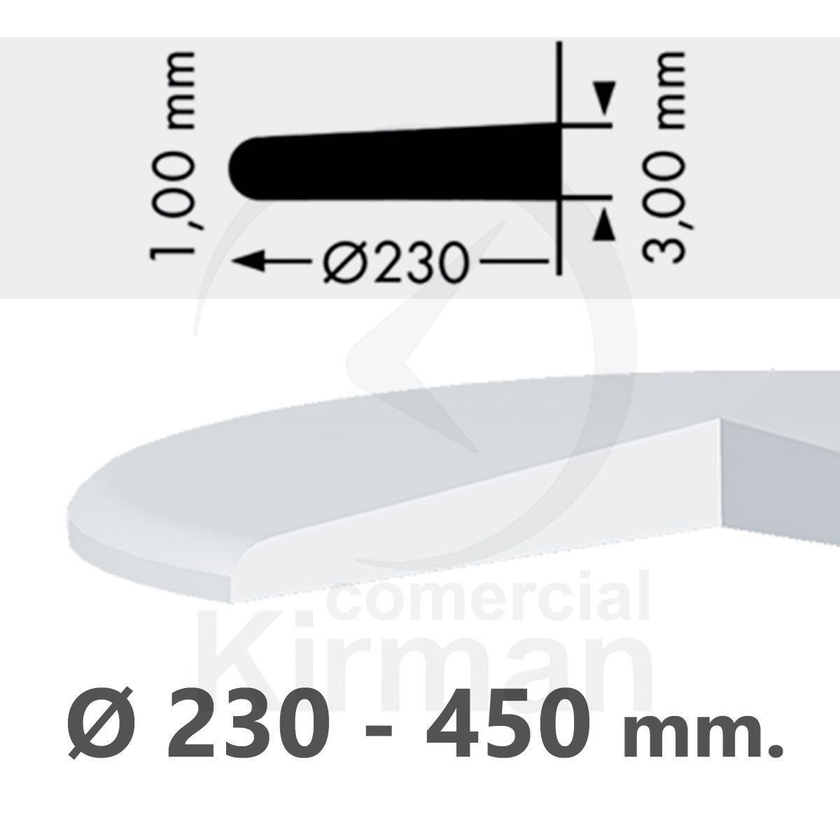 Cristal Reloj Mineral 220-000-210 Óptico 21,0mm Diámetro x 0,80x1,50mm Grosor