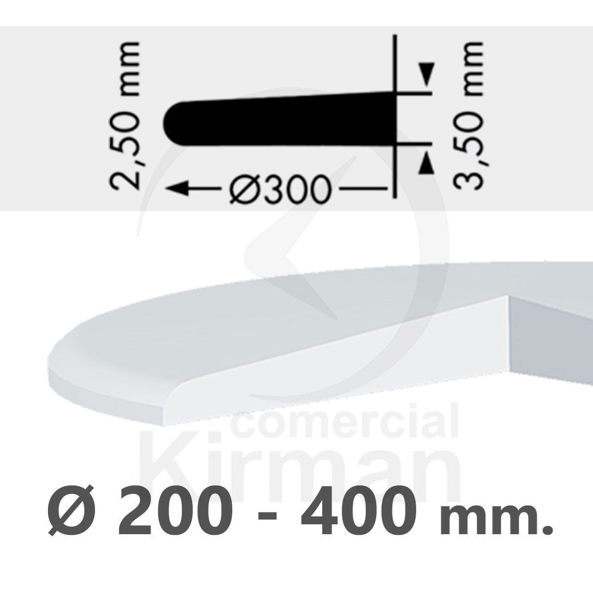 Cristal Reloj Mineral 220-002-284 Óptico Grosor 2,50mm x 3,50mm x Diámetro 28,4mm