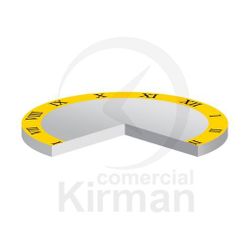 Cristal Reloj Mineral 227-001-265 Plano C. Bisel Dorado & Números - Diámetro 26,5mm