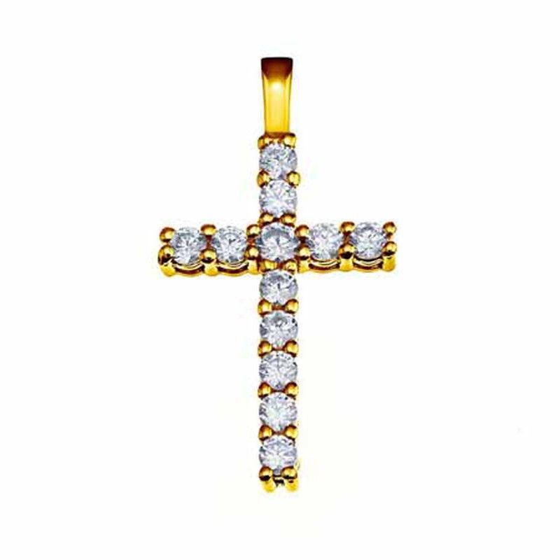 Cruz Oro 18kts Argyor MRM 15,70x10,25mm (18)75A0024-15,7mm Diamantes