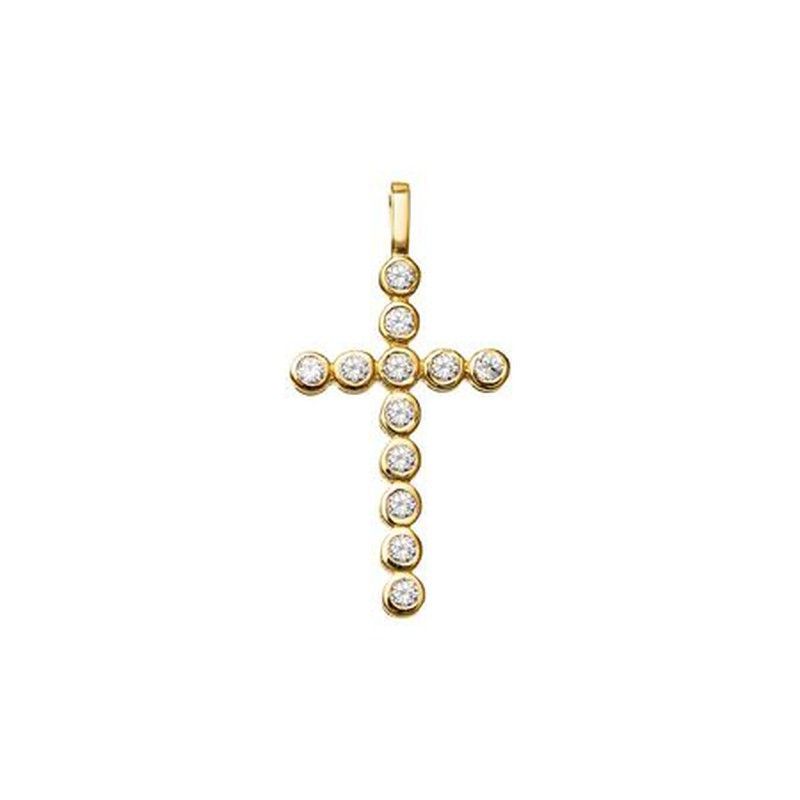Cruz Oro 18kts Argyor MRM 21,80x13,65mm (18)75A0020-21.80mm Diamantes