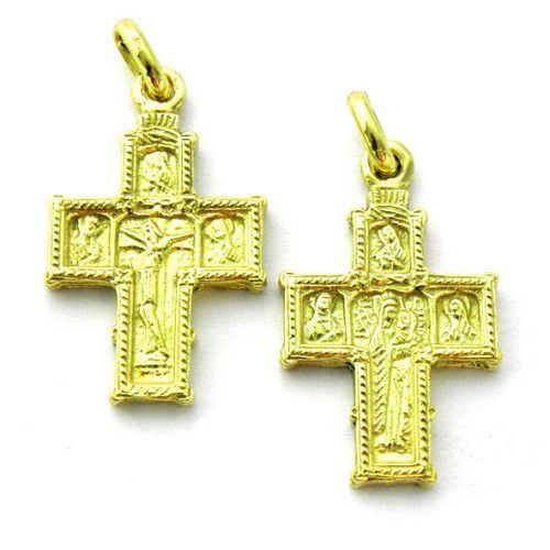 Cruz Oro 18kts Cruz Bizantina Cristo Y Virgen 27x20mm C1/11466/2