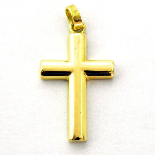 Cruz Oro 18kts Cruz Lisa Tubo 27x18mm C1/728