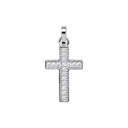 Cruz Oro Blanco 18kts Argyor MRM 21,10x14,35mm (18)75B0021-21,10mm Diamantes