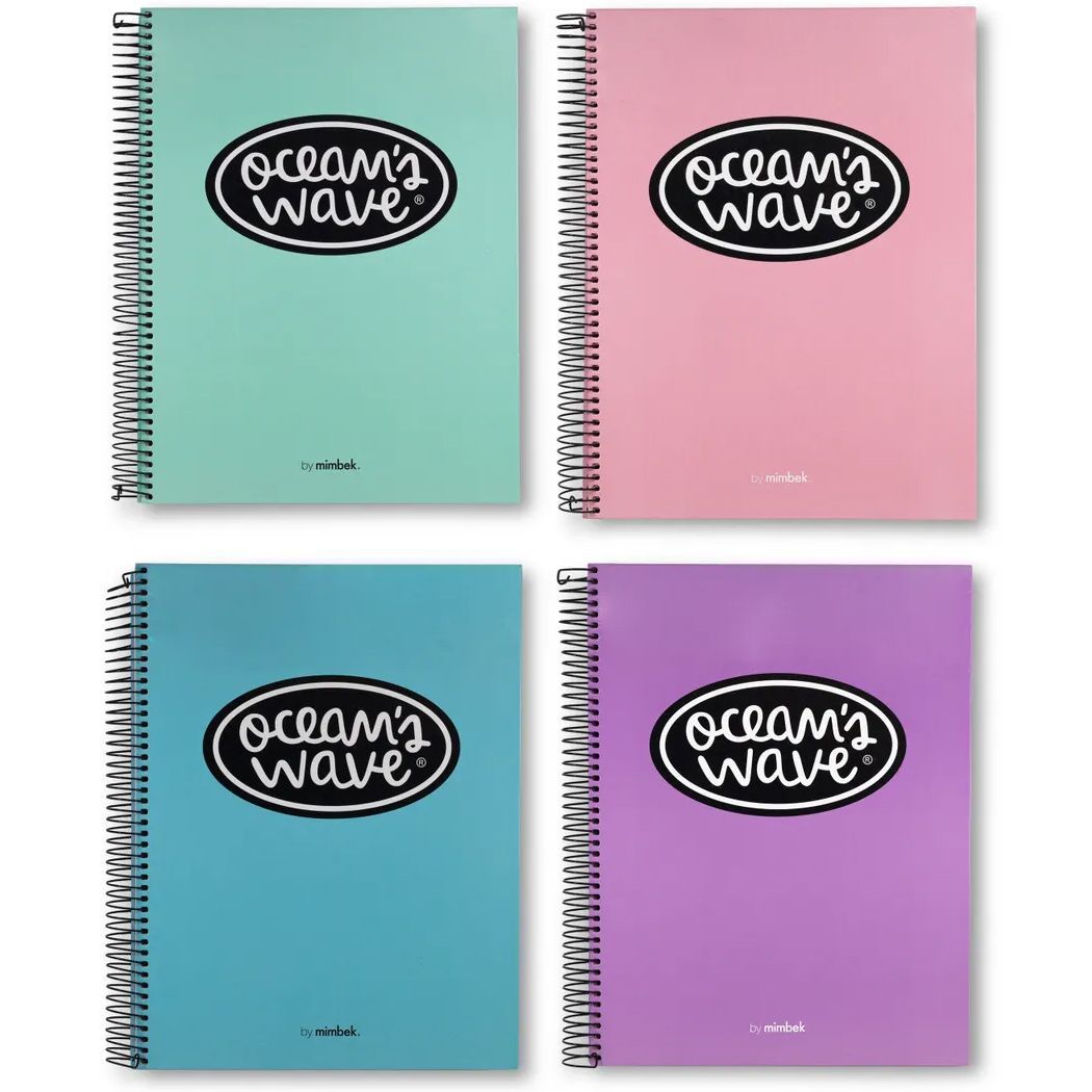 Cuaderno A4 Microperforado tapa encuadernada Pastel