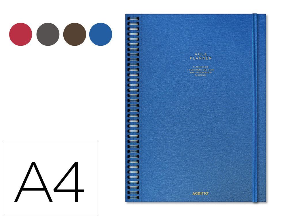 Cuaderno aula planner additio din A4 160 paginas plan anual y mensual con programacion y evaluacion catalan