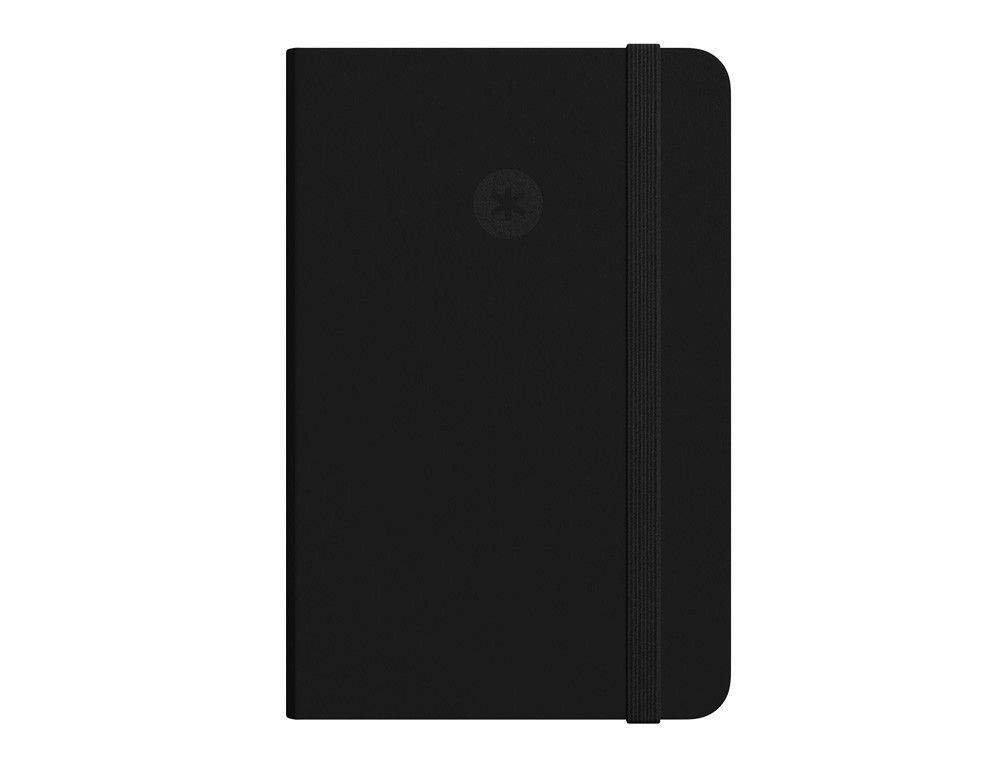 Cuaderno con gomilla antartik notes tapa blanda a5 hojas puntos negro 80 hojas 80 gr fsc