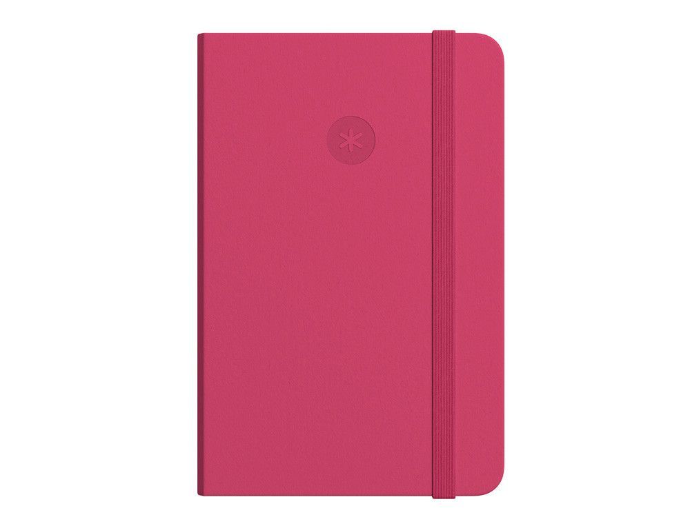 Cuaderno con gomilla antartik notes tapa blanda a6 hojas lisas burdeos 100 hojas 80 gr fsc