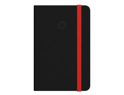 Cuaderno con gomilla antartik notes tapa blanda a6 hojas lisas negro y rojo 100 hojas 80 gr fsc