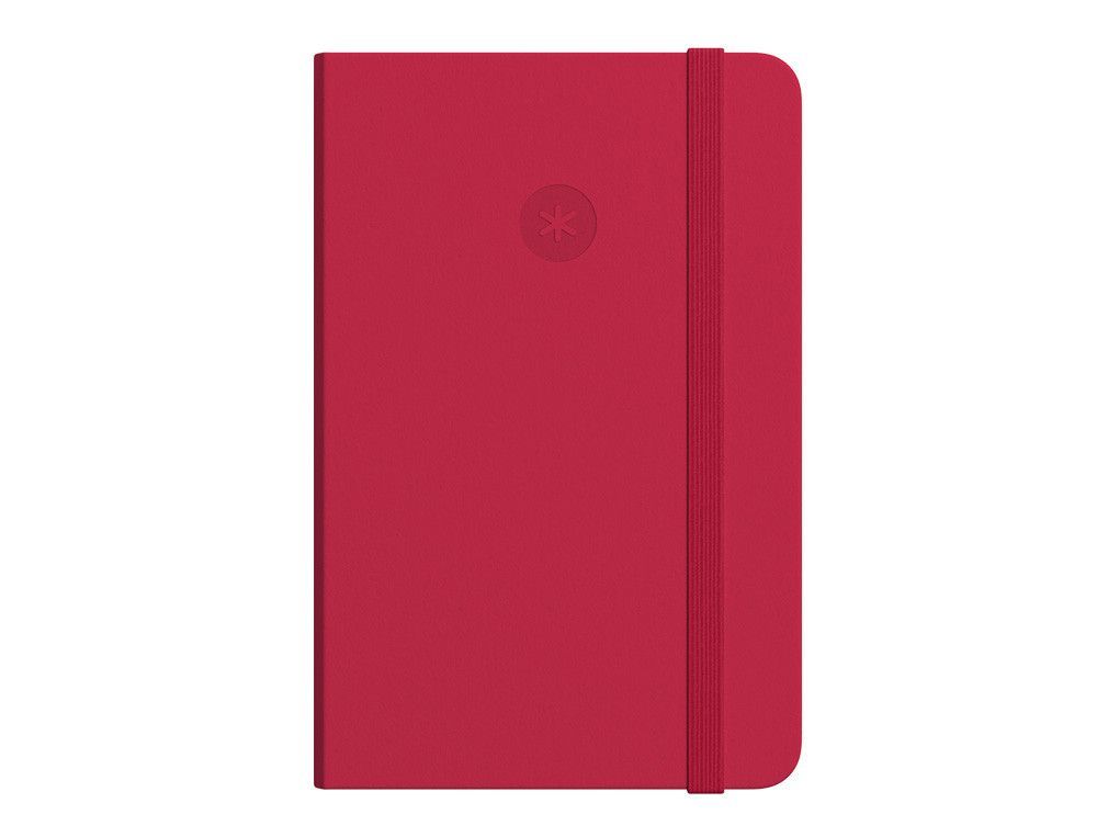 Cuaderno con gomilla antartik notes tapa dura a4 hojas lisas rojo 100 hojas 80 gr fsc