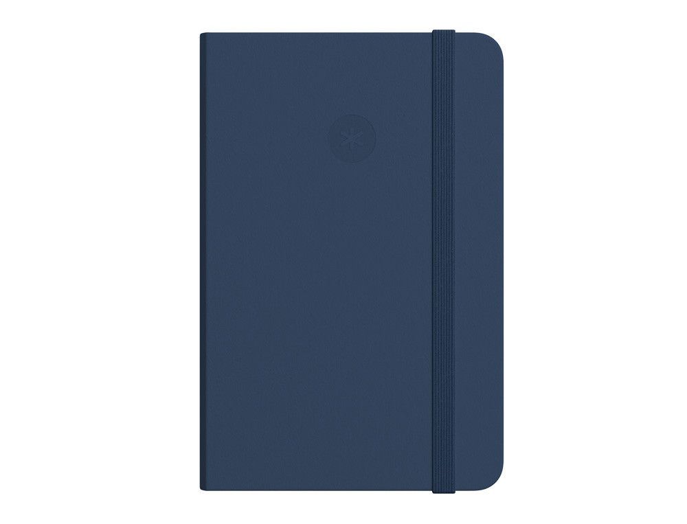 Cuaderno con gomilla antartik notes tapa dura a6 hojas rayas azul marino 100 hojas 80 gr fsc