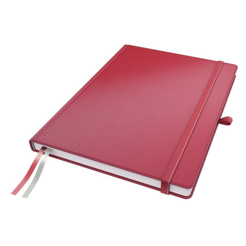 Cuaderno con tapas duras Leitz Complete, 80 hojas cuadriculado 5, DIN A4, rojo