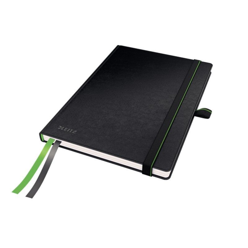Cuaderno con tapas duras Leitz Complete, 80 hojas rayado horizontal, DIN A5, negro