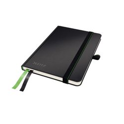 Cuaderno con tapas duras Leitz Complete, 80 hojas rayado horizontal, DIN A6, negro