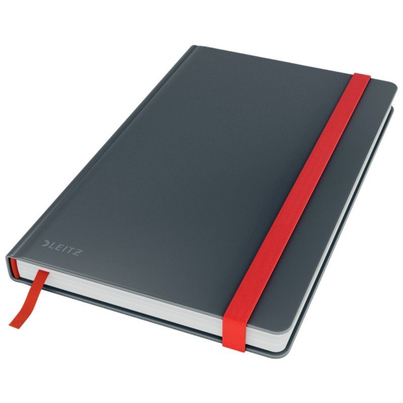 Cuaderno con tapas duras Leitz Cosy,  80 hojas, rayado horizontal, DIN A5, gris