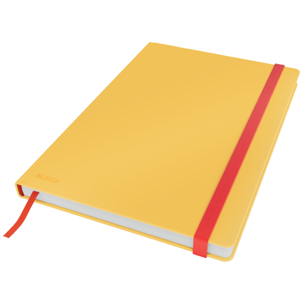 Cuaderno con tapas duras Leitz Cosy,  80 hojas, rayado horizontal, DIN B5, amarillo