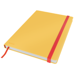 Cuaderno con tapas duras Leitz Cosy,  80 hojas, rayado horizontal, DIN B5, amarillo