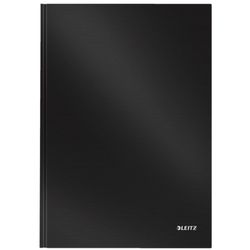 Cuaderno con tapas duras Leitz Solid, 80 hojas cuadriculado 5, DIN A4, negro
