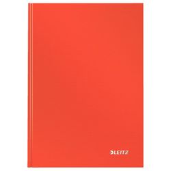 Cuaderno con tapas duras Leitz Solid, 80 hojas cuadriculado 5, DIN A5, rojo