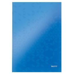 Cuaderno con tapas duras Leitz WOW, 80 hojas cuadriculado 5, DIN A4, azul